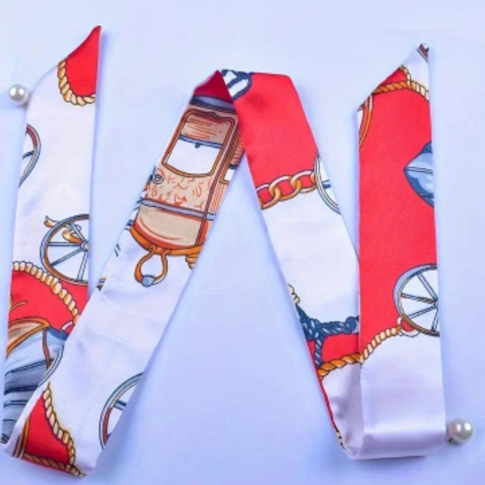 Scarf for bags. Purses or head scarf #3 red